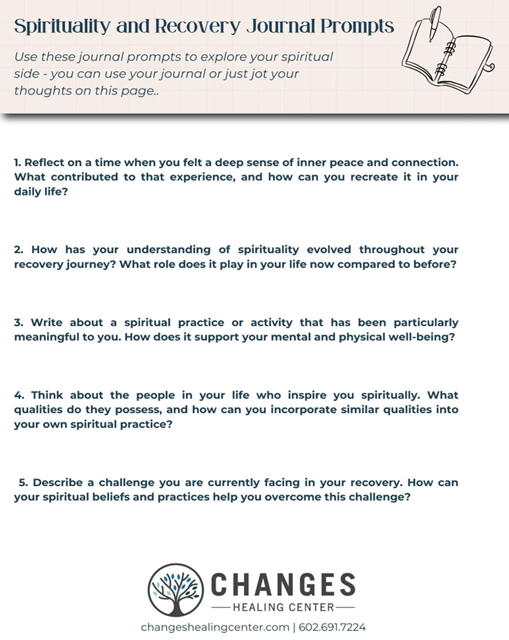 Spirituality and Recovery Journal Prompts