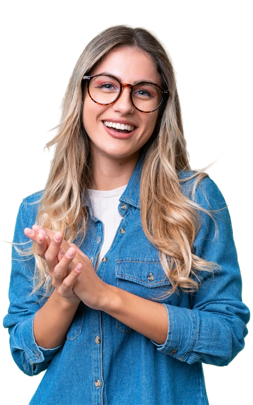 miling young woman in denim shirt representing hope and support through Aetna drug rehab coverage in Arizona.