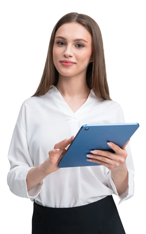 Professional female addiction specialist holding a tablet, representing expert care and guidance in ketamine addiction treatment at Changes Healing Center in Arizona.